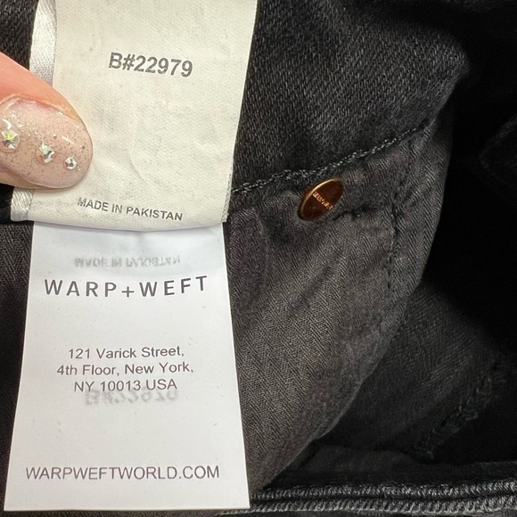 Warp + Weft ORD Chicago Straight Jean Asphalt Black Men’s 35 x 30 NEW With Tags - Picture 12 of 16